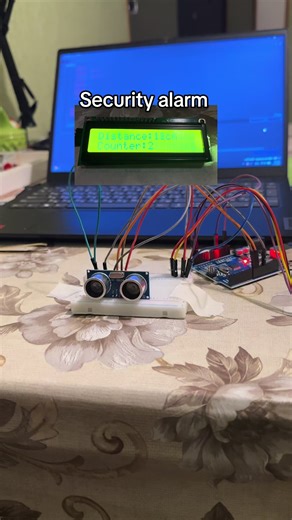 Security alarm that detects when was the motions with real time#arduinoproject #engeneering #electronics #robotics #fyp