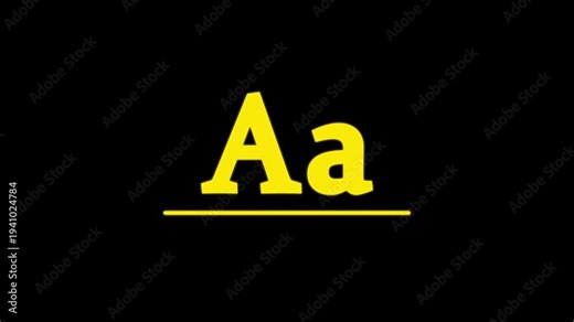 Large and Small Letters Zoom Animation. Font Size Slider Zoom Text Animation. Text Zoom Control Icon Motion Graphic.