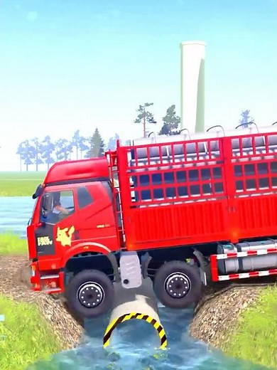 Spintires: MudRunner -SHACMAN DELONG X3000 Towing a Truck on a Snowy Road Ep321