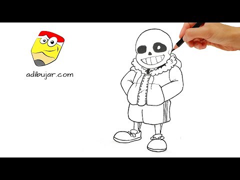 Cómo dibujar a Sans (Undertale) a lápiz fácil paso a paso | How to draw Sans