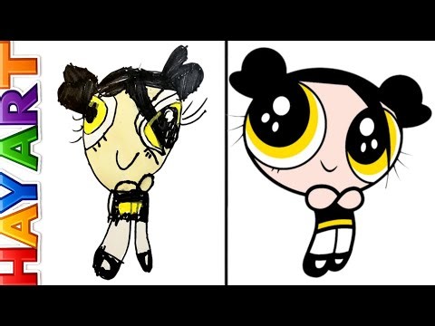 How to Draw POWERPUFF GIRLS Step by Step!Easy Drawing & Animation with Vana & Natia!