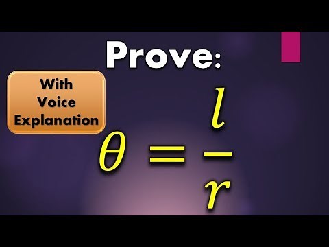 Arc length from subtended angle of circle s=r theta (W/Voice Explanation) Proof |Mad Teacher