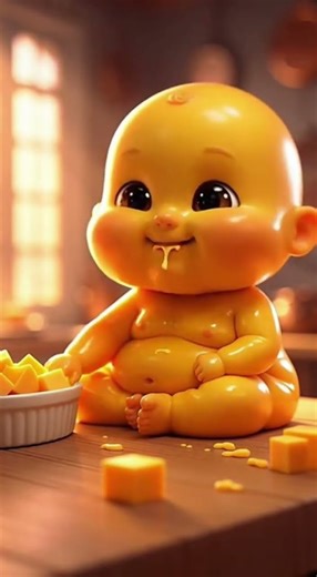 Cute cheese baby eating cheese🥹🫰#fyp #funny #food #baby #cheese