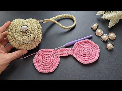 Step by Step How to crochet mini coin purse | Crochet Oreo pattern bag | Chompu Handicrafts