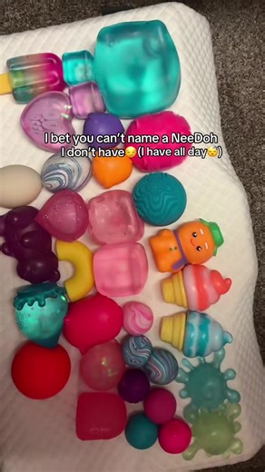 Name a NeeDoh I don’t have!😏😏I have all the time in the world⏳Credits to @★𝐀𝐔𝐃𝐑𝐄𝐘 𝐊𝐀𝐘𝐋𝐄𝐄★ I have 36 of them I have all😆😏😏😭😜😜😛🤪#viralsquishy #fypシ #NeeDoh #NeeDohs #squishy