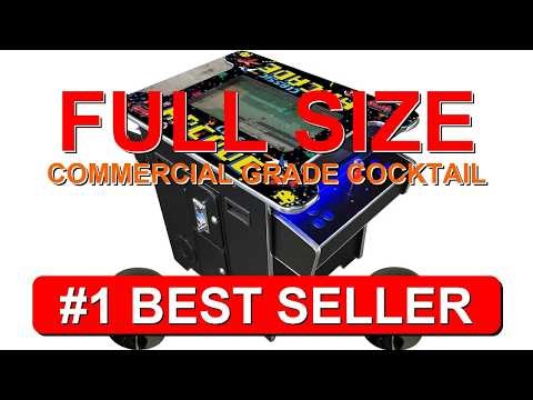 Full Size Commercial Grade Cocktail Arcade Machine 2 Player Retro 60 Games - B0B1Z13KTD