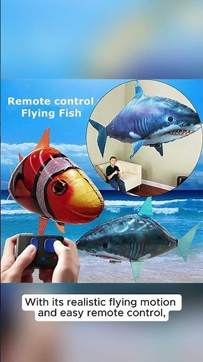 Remote Control Flying Shark / Fish Balloon – Inflatable RC Toy for Indoor Fun