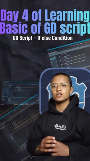 Day 4 of Learning the Basics of GD Script #fyp #coding #gamedev #challenge