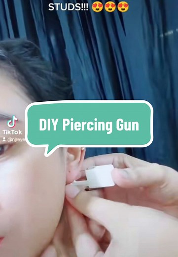 #earpiercing #earpiercinggun #piercing #diypiercings #diypiercinggun
