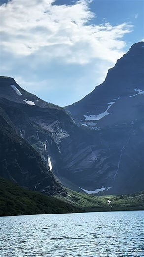 Gunsight lake #montana #glaciernationalpark #gunsight #gun #hike #backpacking #lake #hike #hiking #travel #406 #waterfall