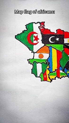 Drawing the Flag Map of Morocco and Surrounding Nations