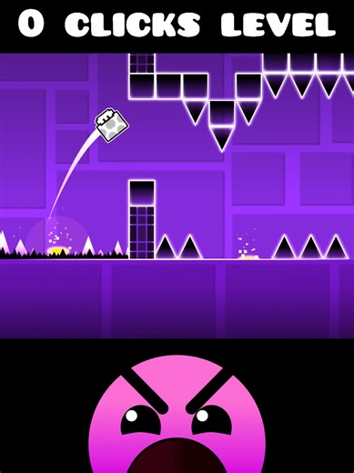 Geometry Dash No Click Run _geometrydash _challenge #geometrydash #gd #gdlevel