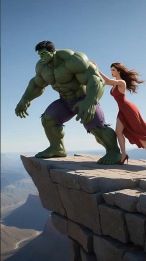 Hulk & his Girlfriend |#cat #hulkbuster #cartoon #shortvideo