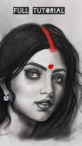 41K views · 546 reactions | Her beauty is art, painted with grace ❤️❤️  Charcoal+Soft Pastel on 270 GSM Paper | Line and Shape | Facebook