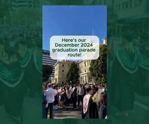 3K views · 15 reactions | December grads, your parade route looks slightly different from other years, so let's walk through it together! We cannot wait to celebrate with you, your friends and whanau as you walk the parade as a graduate of VUW  | Te Herenga Waka—Victoria University of Wellington | Facebook