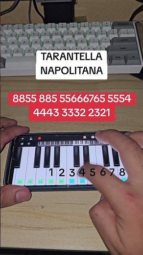 TARANTELLA NAPOLITANA piano mobile tutorial #pianoforte #piano #pianotutorial #pianomobile