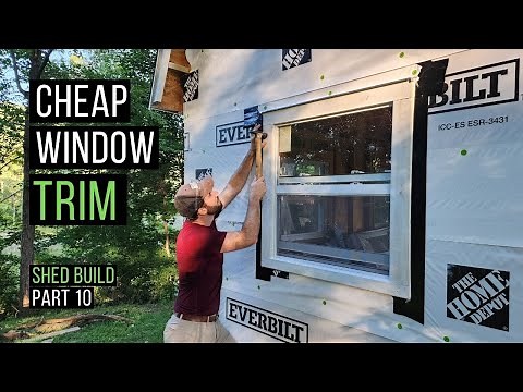 Exterior window trim on a budget - tips and tricks | Shed build part 10