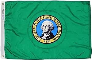 Annin Flagmakers Washington State Flag USA-Made to Official State Design Specifications, 4 x 6 Feet (Model 145770)