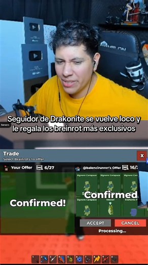 Seguidor de Drakonite se vuelve loco y le regala los breinrot más exclusivos #drakonite