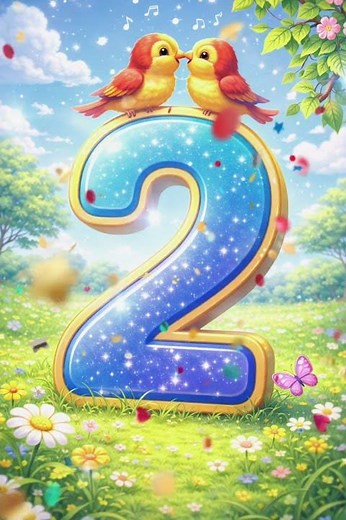 Number 2 for Kids 🐦🐦 | Learn Counting with Birds 🎶 #shorts