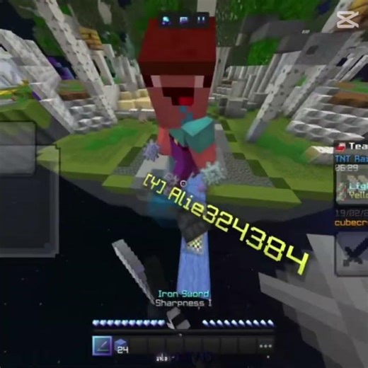 When you playing BedWars on mobile… | #minecraft #minecraftbedwars