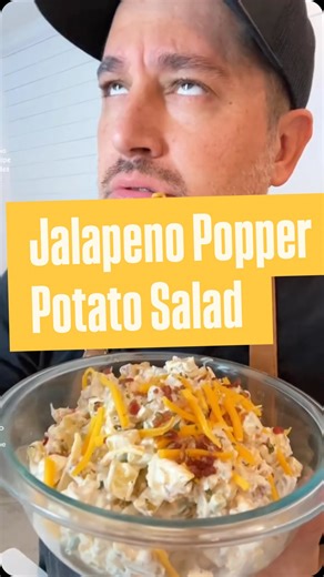Jalapeno Popper Potato Salad!! #potato #potatosalad #jalapenopoppers #partyfood #sidedish #recipe #cooking #barbequefood | MarcoThePizzaMan
