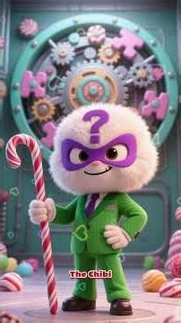 Chibi Riddler Challenges Batman To Solve Puzzles Inside A Giant Peppermint Labyrinth Maze