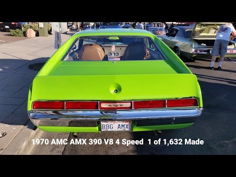 1970 AMC AMX 390 V8 325hp 430ft-lbs Torque 4 Speed Go Package Big Bad Green 1 of 1,632 of the 4,116
