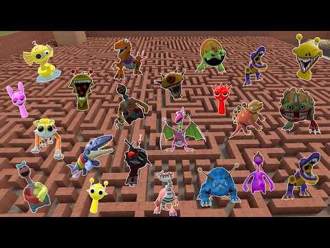 BIG MAZE ALL INCREDIBOX MISS SPRUNKI FAMILY MR SUN MOON FUN COMPUTER PHASES SPARTAN KICKING Gmod
