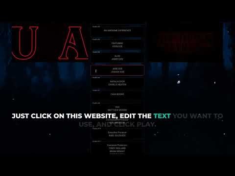 How to make a Custom Stranger Things Intro