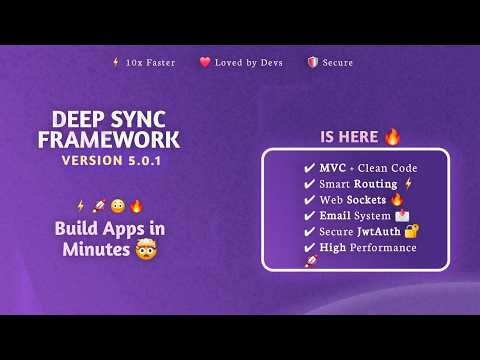 🚀 Deep Sync Framework v5.0.1 | Custom PHP Framework with REST API, Migrations & CLI