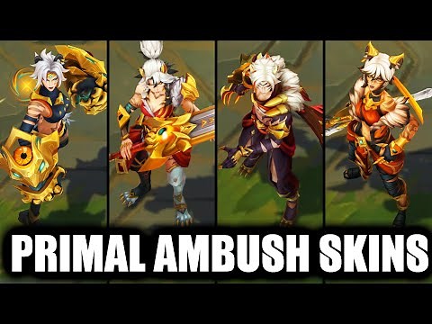 All New Primal Ambush Skins Spotlight Riven Sivir Talon Vi (League of Legends)