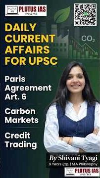 Paris Agreement Article 6 Explained: Carbon Markets & Credits | UPSC Environment #shorts