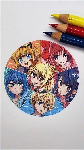 If you mix red, blue, and yellow... you get Oshi no Ko! #Oshi no Ko #motherandchildren #oshinoko ...