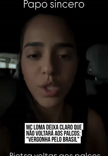 😯 #MCLomaeasGêmeasLacração não voltarão aos palcos tão cedo. Em novos Stories compartilhados por Mirella Santos, uma das integrantes do trio, Loma deixou claro que não pretende voltar para a carreira musical. “Eu com 22 anos passando vergonha pelo #Brasil, ninguém é obrigado a ouvir eu gritando não. Quiser ouvir os outros gritando, pode gritar, eu não grito mais