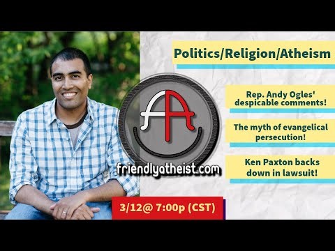 LIVE: Friendly Atheist News Roundup 3/12/2026
