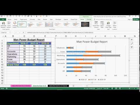 How to Create 2D Stacked Bar Chart in MS Office Excel 2016