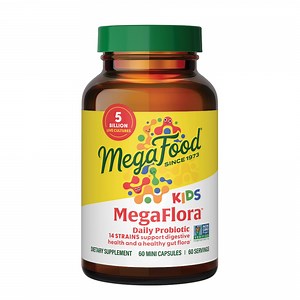 MegaFood MegaFlora Probiotic Kids - Digestive & Immune Support for Ages 5 - 60 Servings
