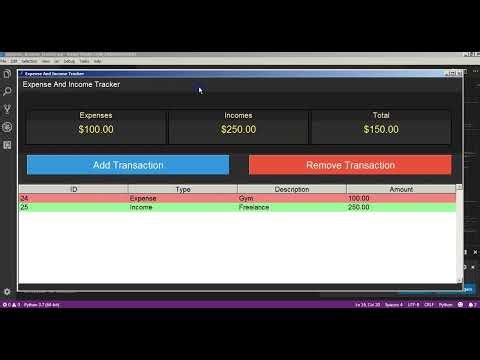 Python Expense Tracker (Using Tkinter)