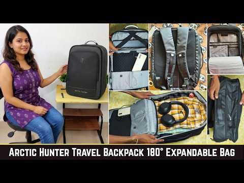 Arctic Hunter 41L Travel Backpack Review 180° Opening | Expandable 3-in-1 Waterproof Backpack.