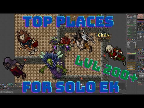 Tips for Knights #4 Best places for solo Knights lvl 200-1000 (Tibia 2022)