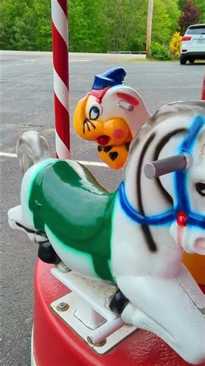 Coin-Op Little Animal Carousel Goes Around By Itself: Mechanical, Random, ASMR, Stimming Fun!