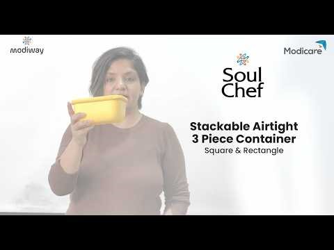 Stackable Airtight 3 Piece Container Square & Rectangle