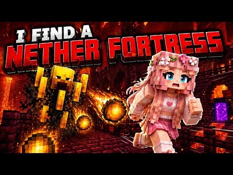 I find a nether fortress in Minecraft and exploring it #minecraftsurvivalseries100days