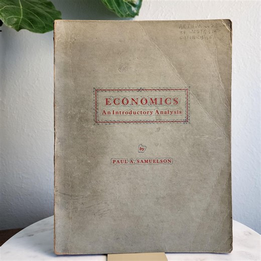 Rare 1946 Economics Book by Paul Samuelson, M.I.T. Preliminary Edition - Etsy