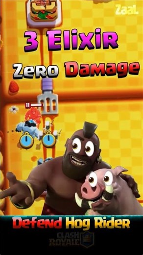 Defend Hog Rider (Part 2) #clashroyale