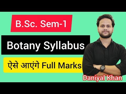 BSc 1st Semester Botany Syllabus MJPRU Daniyal Khan #botany #syllabus #pw #bsc #biology #syllabus