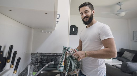 Try An Easy DIY To Create An Adorable Countertop Display For Your Kitchen Towels