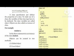 CLASS 11 COMPUTER SCIENCE CHAPTER-14 (PART 3 CREATING OBJECT MEMORY REFERENCE IN C++) IN TAMIL