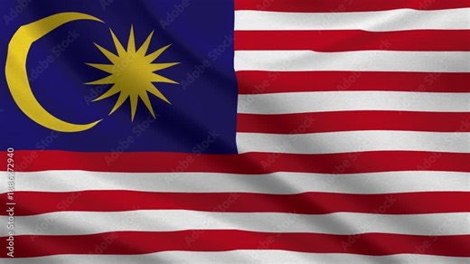Malaysia flag waving looping footage Full 4K (3840 x 2160) Realistic Malaysia Flag Looping background. Looping Closeup Full 4K (3840 x 2160) footage. Malaysia country flags. August 31, September 16